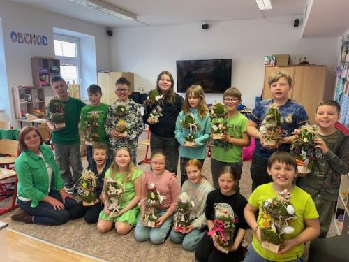 Velikonoční tvoření s paní K. Šedou ve 4. a 5. ročníku 1. 4.